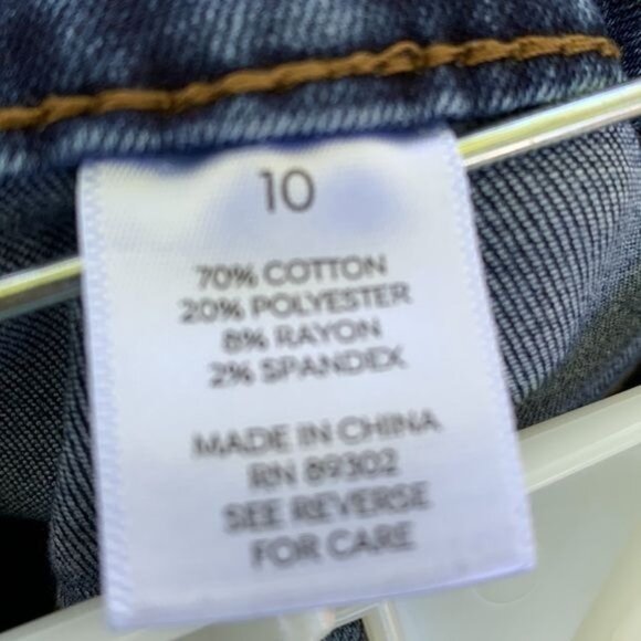 Westport Womens Pull-On Denim Jeans Size 10 Stretch Waistband Dark Wash - Picture 3 of 11